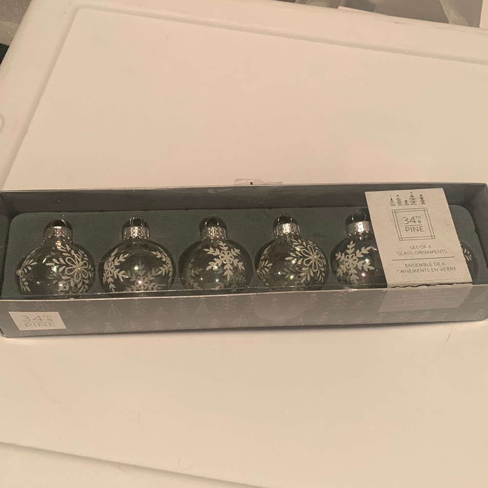 Small clear glass ornaments